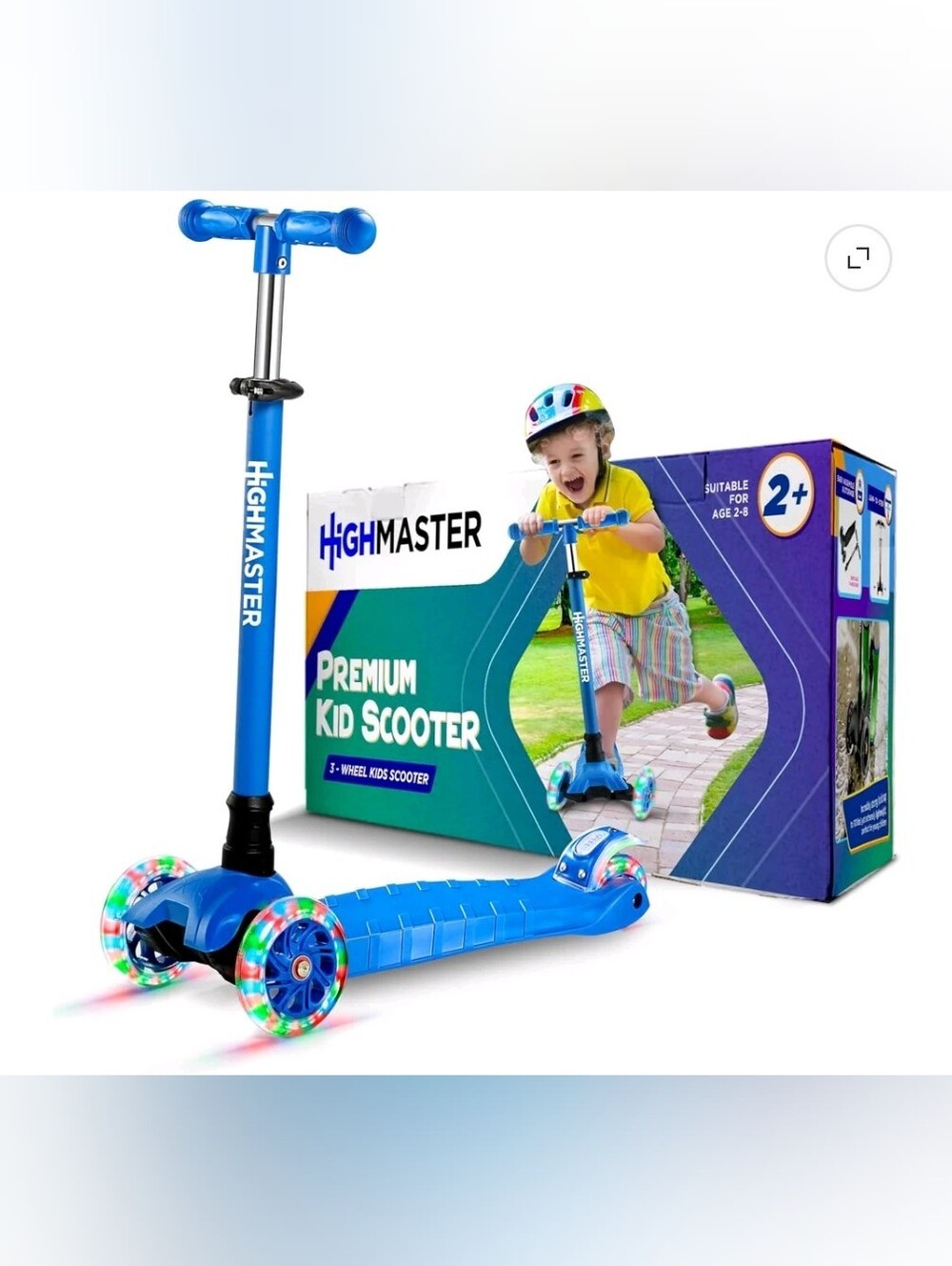 Kids Scooter – 3 Wheel Kick Scooter for Children and Toddlers – Adjustable Handl